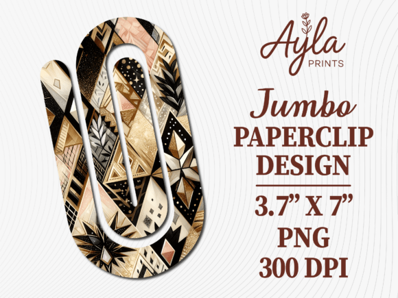 Abstract Leopard Print Jumbo Paperclip