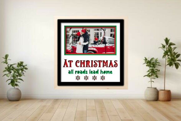 At Christmas All -- Photo Frame Shadow Graphics in Crafts
