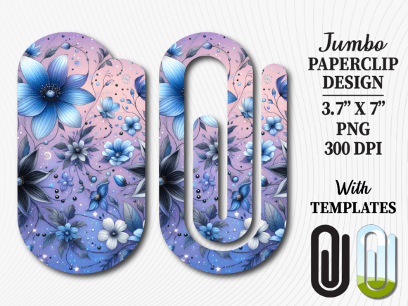 Blue Floral Garden Jumbo Paperclip: A Crafts & Graphics Review