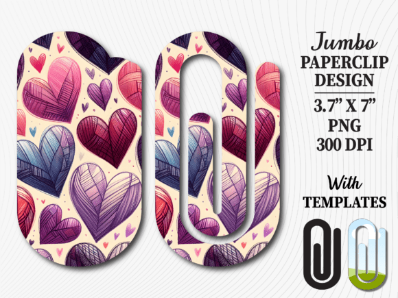 Boho Watercolor Heart Jumbo Paperclip Review