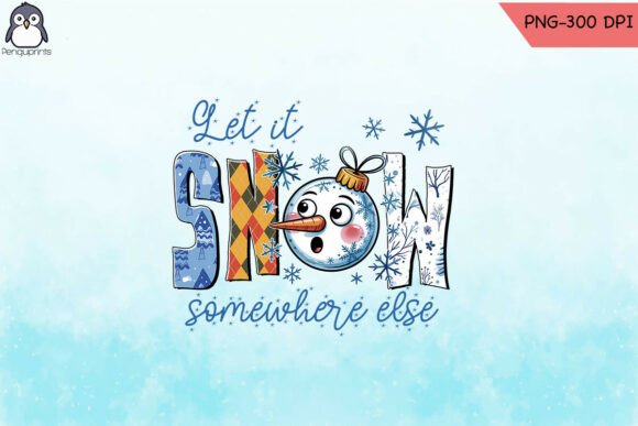 Cheerful Snowman Winter Humor PNG Graphics for Crafts