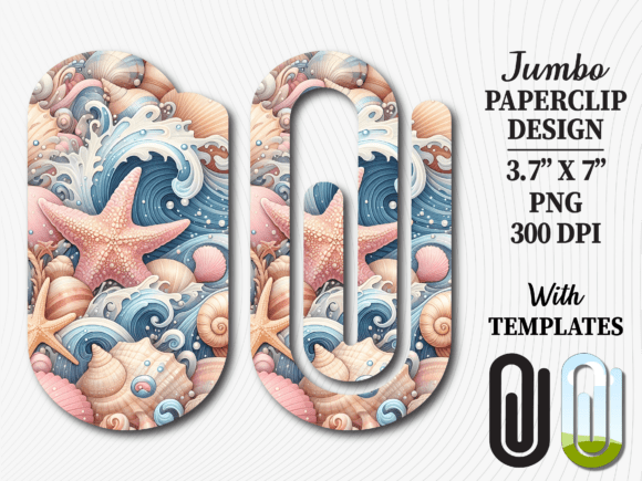 Coastal Starfish Beach Jumbo Paperclip Graphics and Crafts