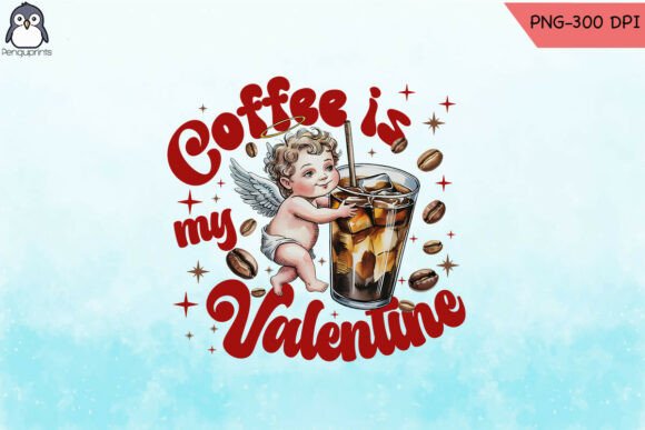 Cupid Loves Coffee Valentine s Day PNG Graphics and Crafts Review
