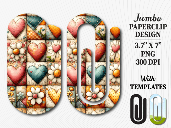 Heart Floral Patchwork Jumbo Paperclip Review