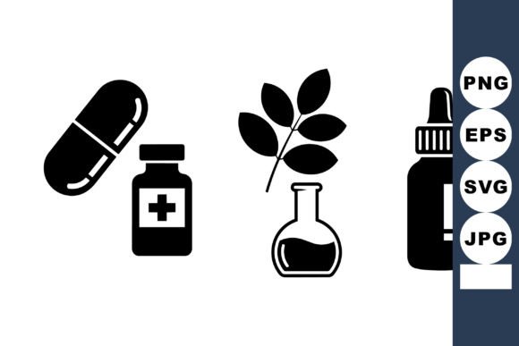 Medical Icon Vector Set Graphics for Crafts
