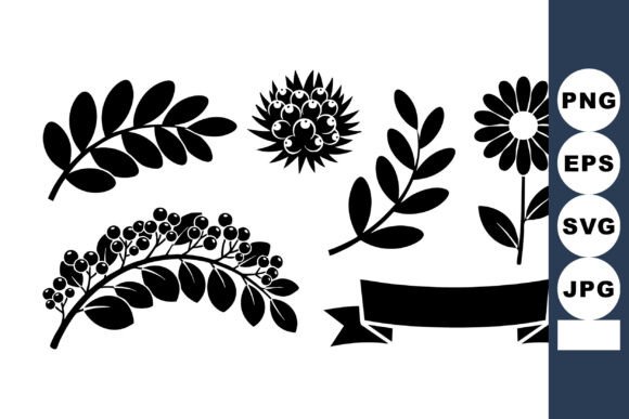 Monochrome Floral Ribbon Set: A Smart Graphics Choice for Crafts