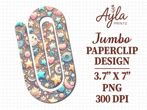 Pastel Moon Star Jumbo Paperclip Design Review