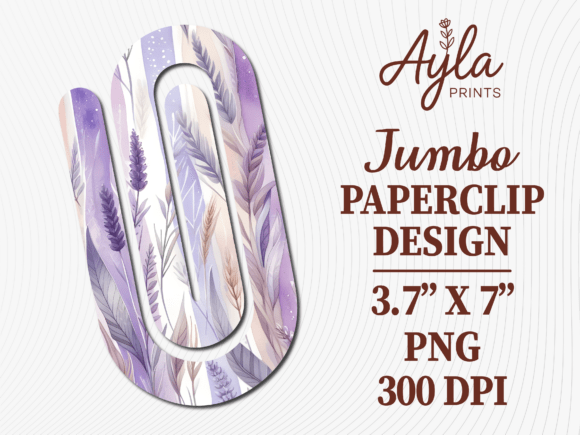 Purple Floral Glitter Jumbo Paperclip Graphics and Crafts Review