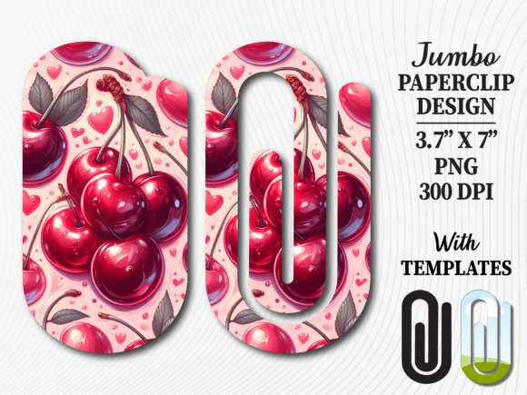 Red Cherry Fruit Berries Jumbo Paperclip Graphics and Crafts Review