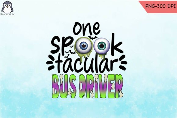 Spooktacular Bus Driver Halloween PNG for Graphics and Crafts