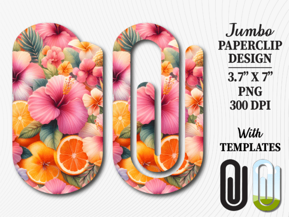 Tropical Floral Citrus Jumbo Paperclip Graphics and Crafts Review